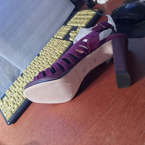NEW ! Donald Pliner Sevanna Suede Dress Sandal Purple Size 9.5 - Picture 5 of 7